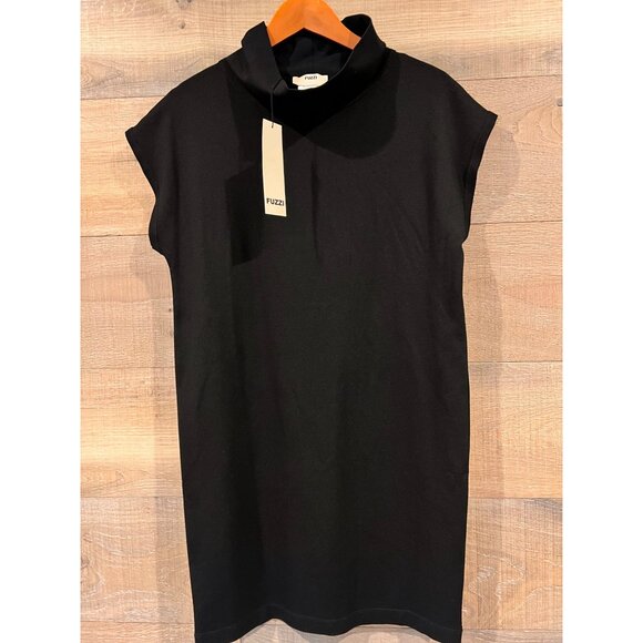 NWT FUZZI BLACK MOCKNECK MINI DRESS SIZE S - Picture 2 of 9